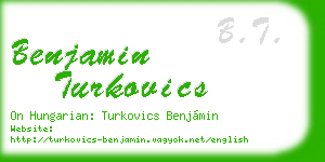 benjamin turkovics business card